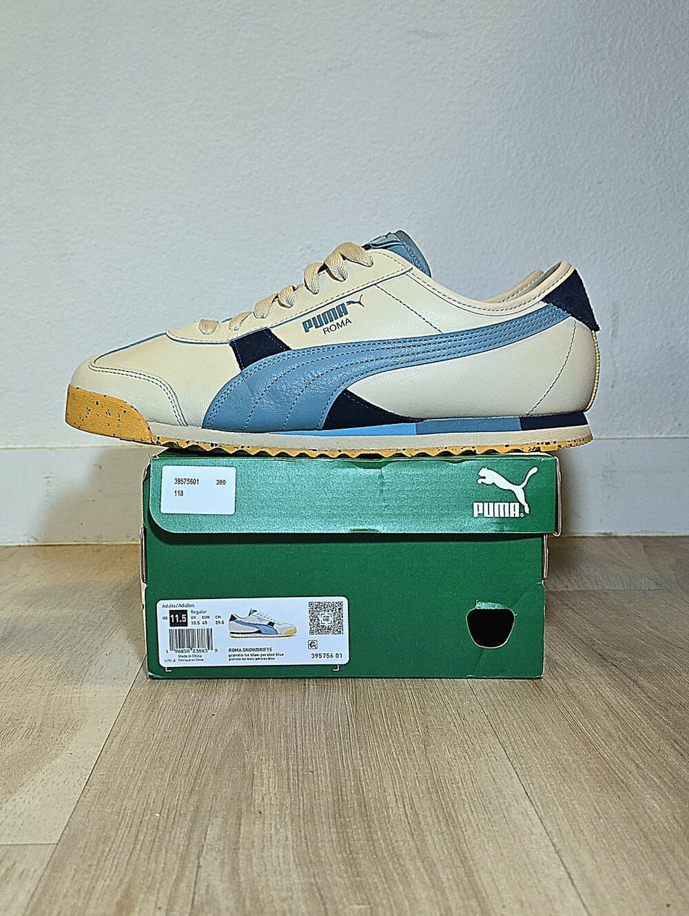 PUMA Roma 'Snowdrifts' (Granola/Porcelain Blue) - Men's Sz 11.5 [MINT]